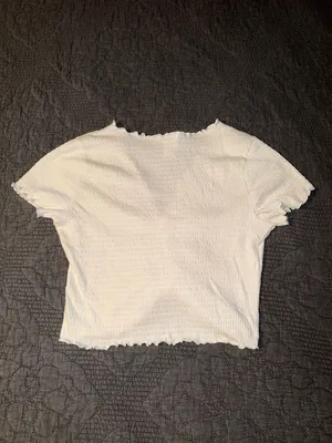 Altar'd State Cream Ruched V-Neck Crop Top thumbnail 3
