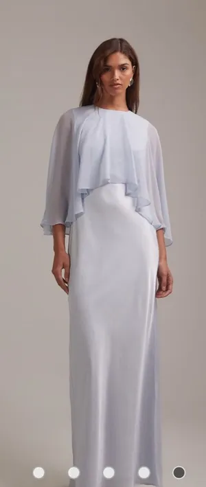 ASOS blue satin maxi dress thumbnail 1