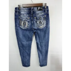 Miss Me Jeans Curvy Ankle Skinny Women's 30 Blue E3764VFA5 Horseshoe Western thumbnail 4