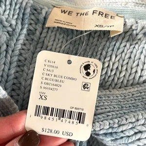 We The Free Free People Sweater Vest Womens XS Blue Ombre Cable‎ Knit Zip thumbnail 8