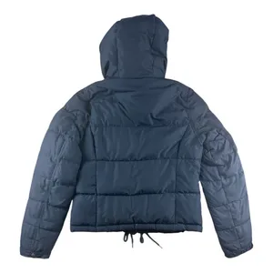 2000's Hollister Navy Blue Hooded Puffer Jacket Down Quilted Coat Large Y2K thumbnail 10