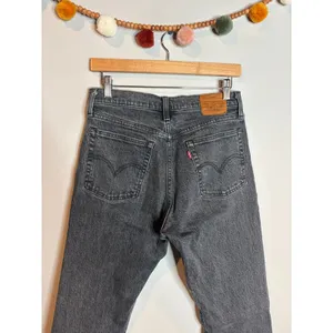 Levi's washed black Wedgie jeans thumbnail 5