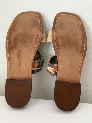 Sam Edelman Haydee Beige Woven Slip On Open Toe Sandals 9 thumbnail 8