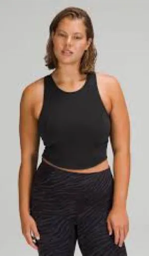 lululemon athletica Black Racerback Crop Top 1062 thumbnail 1