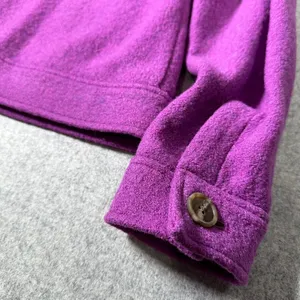 Joie Medium Jacket Button Boiled Wool Purple Pockets Shacket Womens Long Sleeve‎ thumbnail 10