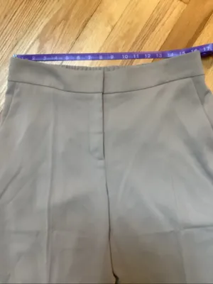 NWT Quince Stretch Crepe Ankle Pants Size 14 Morel Gray thumbnail 8