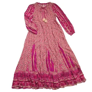 NWT Free People Happy Feelings Maxi in Peach Pink Floral Print Dress XS $168 thumbnail 3