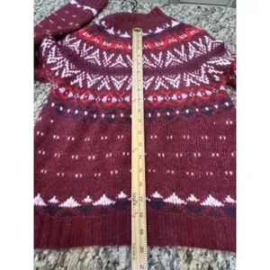 American Eagle Womens Fair Isle Pullover Sweater Size XS Wool Mock Neck thumbnail 12