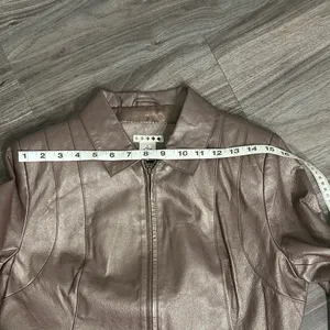 Outfit JP Metallic Brown Leather Jacket with Sheen – Size S thumbnail 12