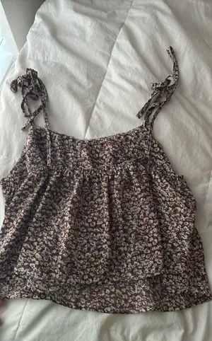 Cropped Floral Tank Top Multi thumbnail 4