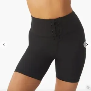WeWoreWhat Lace Up High‎ Rise Biker Shorts Black Size Medium thumbnail 14