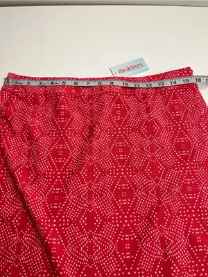 RipSkirt‎ Hawaii Boho Teaberry Pink Red Skirt Hook & Loop Medium Vacation NEW thumbnail 5