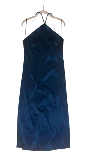 Altar'd State Dark Teal Formal Satin Dress thumbnail 1