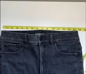 Express Perfect Denim Charcoal Black High Rise Ankle Skinny thumbnail 11