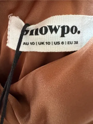 Showpo. How Will I Know Wrap Waist Tulip Hem Midi Dress Dusty Rose US 6 NWT thumbnail 7