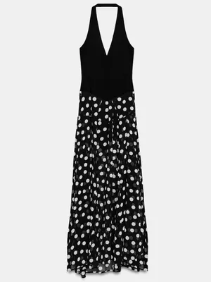 ZARA Polka Dot Combination Dress thumbnail 8
