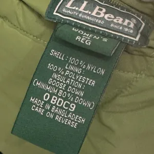 LL Bean Women M Quilted Reversible Goose Down Cold Weather Green Puffer Vest‎ thumbnail 11