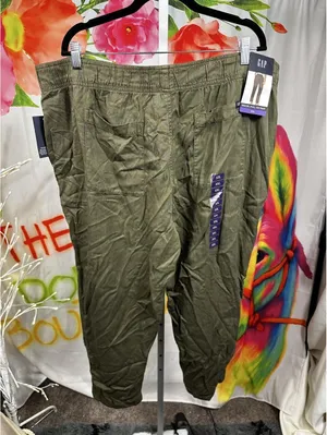 S296. Gap - Tencel pull on pants Size XXL in grey #summer #comfy thumbnail 3