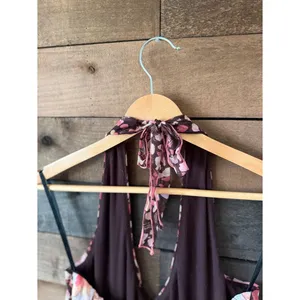 Frederick’s Of Hollywood Floral Handkerchief Halter Tank Top Y2K Large thumbnail 5
