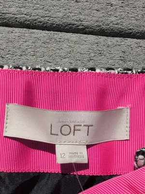 NWT LOFT Tweed Double Zipper Mini Skirt thumbnail 2
