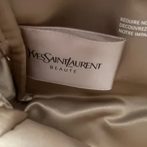 NEW Yves Saint Laurent YSL Beauté Tan Cosmetic Pouch Beauty Bag Travel thumbnail 6