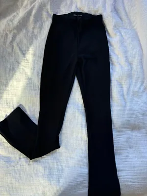 ZARA Flare Leg Black Pants thumbnail 2