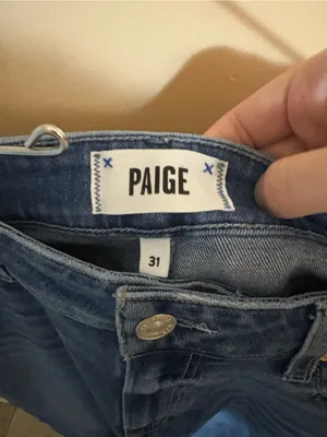 Paige Anessa Wide Leg Cropped Jeans in Rock Show Distressed thumbnail 4