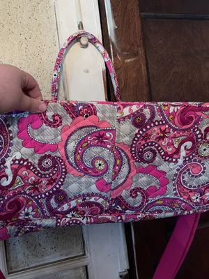 Vera Bradley Quilted Paisley Pink Travel Tote Bag thumbnail 8