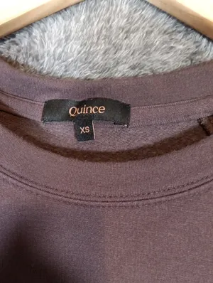 Quince Super Soft Fleece Crew Dried Fig Loungewear Capsule Wardrobe Womens Xs thumbnail 4