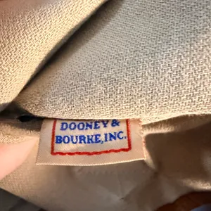 Dooney & Bourke DB Signature Tan Weekender Canvas Tote with Leather Trim thumbnail 16