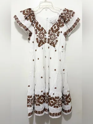Hale Bob Embroidered V-Neck Mini‎ Dress XS NWT thumbnail 3