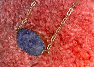 Love Ao Blue Crystal Long Necklace thumbnail 5