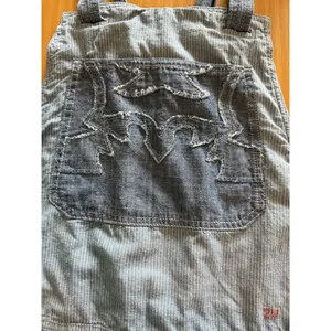Zadig & Voltaire Sidney Patch Denim Overalls Size Small Blue Chambray Stripe thumbnail 8