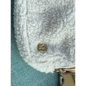 Lululemon‎ Everywhere Belt Bag White Fleece Sherpa Gold Hardware Waist Pack 1L thumbnail 2