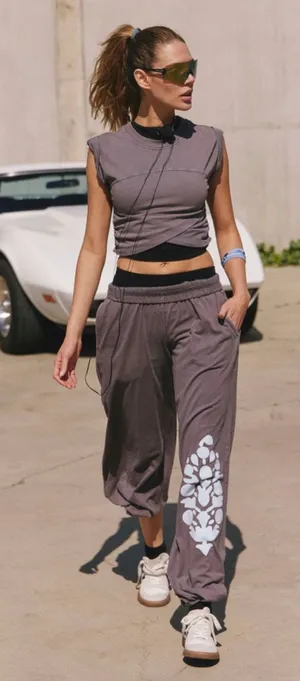 NWT Free People Logo Hot Shot Crossover Set In dark Shadow Size: XL $98 MSRP No refunds or cancellations thumbnail 2