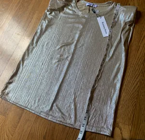 Runway Paris Shoulder pads metallic top size M/L thumbnail 6