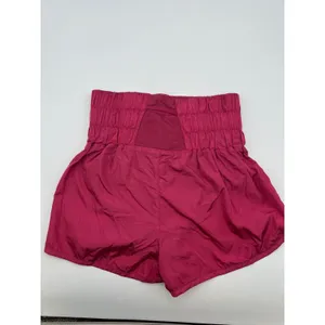 FREE PEOPLE Movement Way Home Shorts Women XS Pink High Rise Smocked Athletic thumbnail 3