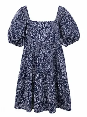 NWT Madewell Paisley Garden puff sleeve babydoll dress size 8 thumbnail 3