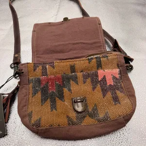 Myra Bag Whicky-Wacky Messenger Bag Womens OS Brown NEW S-2045 Southwestern Rug thumbnail 5
