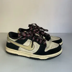 Nike Dunk Low Black Sail Suede Leather Sneakers Women’s 5 Youth 3.5 thumbnail 4