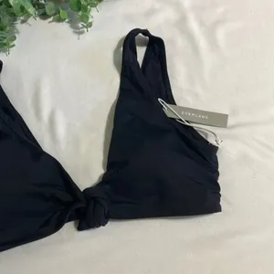 Everlane Bikini Women's Large Swim NWT The Tie-Front Bikini Top Black thumbnail 5