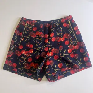 Ted Baker London Red Cherry Print‎ Zipper Pockets Navy Blue Shorts Size 0 = US 2 thumbnail 4