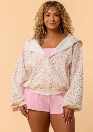 NWT! Blogilates Target X - Women's Marshmallow Full Zip Hooded Sweatshirt - 1X thumbnail 1