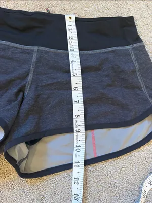 Lululemon Speed Up 2.5” Charcoal/Gray Coral Stitching Athletic Running Shorts thumbnail 9