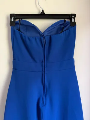 Boutique Cobalt Blue Strapless Homecoming Dress thumbnail 4