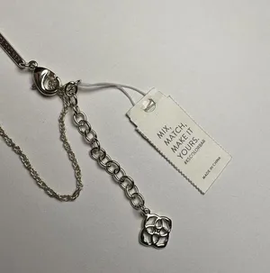 Kendra Scott Purple Pendant Silver Tone Necklace Adjustable Length NWT thumbnail 7