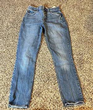 Abercrombie Fitch The Skinny High Rise Jeans Button Fly Blue Women Size 25‎ thumbnail 1