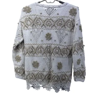 Express Vintage Fair Isle Sweater Cream Medium‎ thumbnail 7