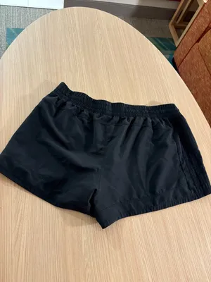Adidas Athletic Shorts XL Xtra Large Solid Black Elastic Waist PullOn Neutral thumbnail 3