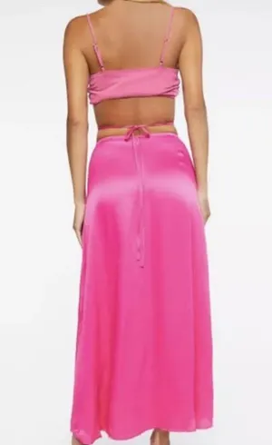 Forever 21 Satin Cutout Slit Maxi Skirt NWT thumbnail 2